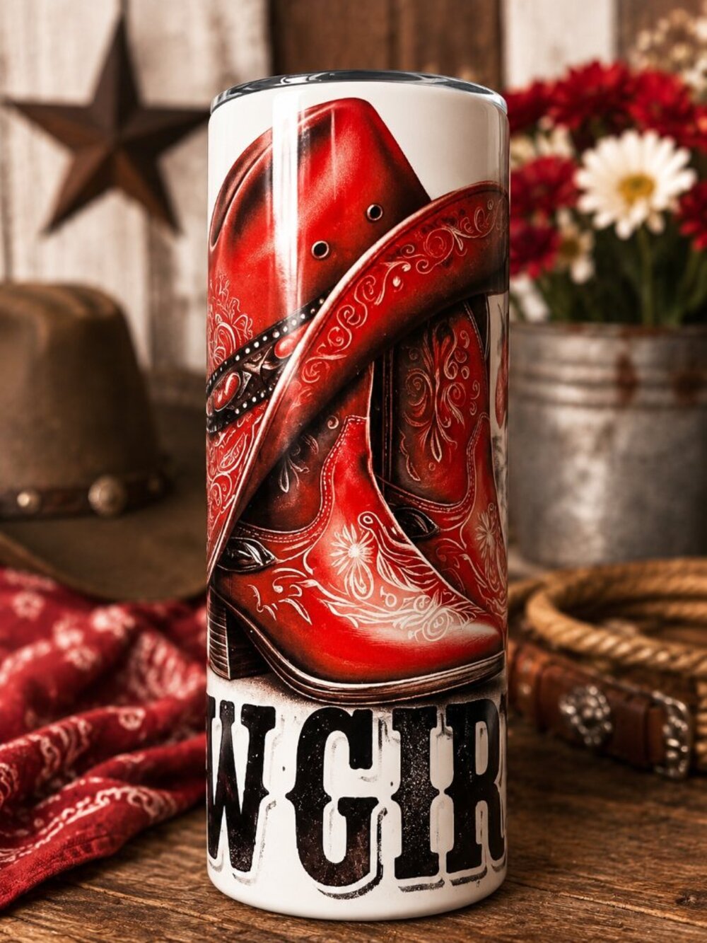 Red Cowboy Hat Decorative Accent - Unbranded 20 Oz Tumbler